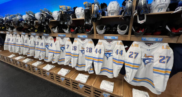 Photo of LIU Hockey locker room