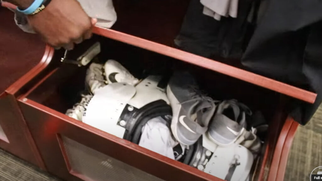 Custom Athletic Lockers Built-In Seating with Hidden Storage