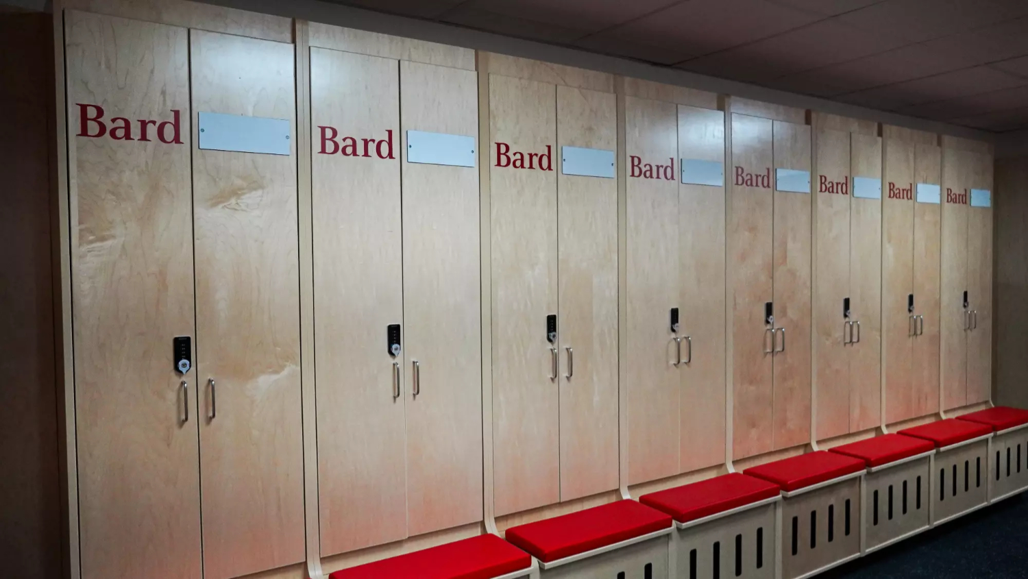 Full locker room layout showing consistent design across the facility